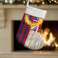 Hawaiian Tropical Plants Lei Christmas Stocking National Flag Style - Polynesian Pride