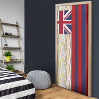 Hawaiian Tropical Plants Lei Door Cover National Flag Style - Polynesian Pride