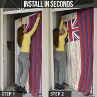 Hawaiian Tropical Plants Lei Door Cover National Flag Style - Polynesian Pride