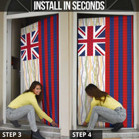 Hawaiian Tropical Plants Lei Door Cover National Flag Style - Polynesian Pride