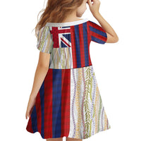 Hawaiian Tropical Plants Lei Family Matching Long Sleeve Bodycon Dress and Hawaiian Shirt National Flag Style - Polynesian Pride
