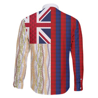 Hawaiian Tropical Plants Lei Family Matching Off The Shoulder Long Sleeve Dress and Hawaiian Shirt National Flag Style - Polynesian Pride