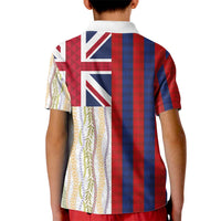 Hawaiian Tropical Plants Lei Kid Polo Shirt National Flag Style - Polynesian Pride