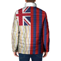 Hawaiian Tropical Plants Lei Padded Jacket National Flag Style - Polynesian Pride