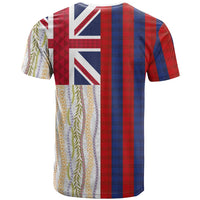 Hawaiian Tropical Plants Lei T Shirt National Flag Style - Polynesian Pride