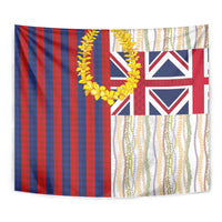 Hawaiian Tropical Plants Lei Tapestry National Flag Style - Polynesian Pride