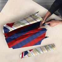 Hawaiian Tropical Plants Lei Umbrella National Flag Style - Polynesian Pride