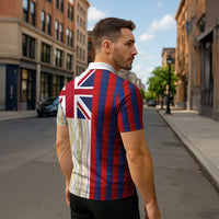 Hawaiian Tropical Plants Lei Zipper Polo Shirt National Flag Style - Polynesian Pride