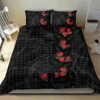 Hawaiian Kakau Art Bedding Set Taro Leaves with Ohia Lehua and Pakala Pattern - Polynesian Pride