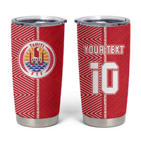 Custom Tahiti Football-Iron Warriors Tumbler Cup LT03 Red - Polynesian Pride