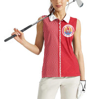 Custom Tahiti Football-Iron Warriors Women Sleeveless Polo Shirt LT03 - Polynesian Pride
