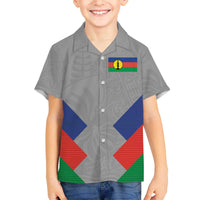 Custom New Caledonia-The Kagus Family Matching Off The Shoulder Long Sleeve Dress and Hawaiian Shirt