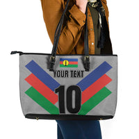 Custom New Caledonia-The Kagus Leather Tote Bag LT03 - Polynesian Pride