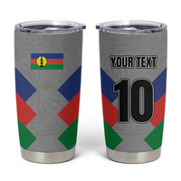 Custom New Caledonia-The Kagus Tumbler Cup LT03 Gray - Polynesian Pride