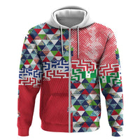Hawaiian Floral Kakau Tropical Leaves-Sporty Style Zip Hoodie LT03 Zip Hoodie Art - Polynesian Pride