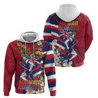 Hawaii Runner-Kakau Art with Lei and Plumeria Hoodie