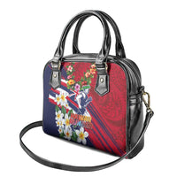 Hawaii Runner-Kakau Art with Lei and Plumeria Shoulder Handbag