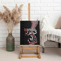 Aotearoa Toitu Te Tiriti Taniko Canvas Wall Art Maori Taniwha Haka - Honour the Treaty LT03 - Polynesian Pride