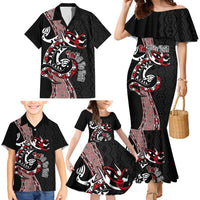 Aotearoa Toitu Te Tiriti Taniko Family Matching Mermaid Dress and Hawaiian Shirt Maori Taniwha Haka - Honour the Treaty LT03 - Polynesian Pride