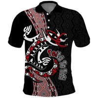 Aotearoa Toitu Te Tiriti Taniko Polo Shirt Maori Taniwha Haka - Honour the Treaty
