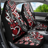 Aotearoa Maori Moko Art with Taniko Half Style Car Seat Cover