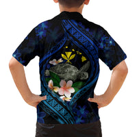 Hawaii Turtle Plumeria Flower Fanciful Family Matching Puletasi and Hawaiian Shirt LT03 - Polynesian Pride
