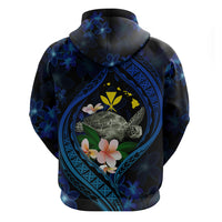 Hawaii Turtle Plumeria Flower Fanciful Zip Hoodie LT03 - Polynesian Pride