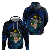 Hawaii Turtle Plumeria Flower Fanciful Zip Hoodie LT03 - Polynesian Pride