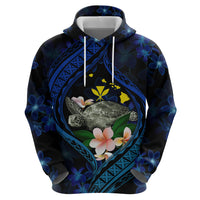 Hawaii Turtle Plumeria Flower Fanciful Zip Hoodie LT03 - Polynesian Pride