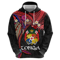 Tonga Emancipation Day Hoodie Ngatu Humpback Whale Polynesian Flower LT03 - Polynesian Pride