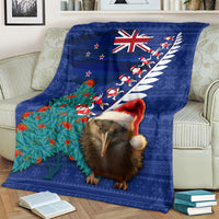 New Zealand Christmas Blanket Kiwi Bird Santa and Silver Fern Funny Haka Dance LT03 - Polynesian Pride