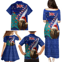 New Zealand Christmas Family Matching Puletasi and Hawaiian Shirt Kiwi Bird Santa and Silver Fern Funny Haka Dance LT03 - Polynesian Pride