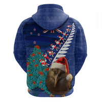 New Zealand Christmas Hoodie Kiwi Bird Santa and Silver Fern Funny Haka Dance LT03 - Polynesian Pride
