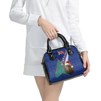 New Zealand Christmas Shoulder Handbag Kiwi Bird Santa and Silver Fern Funny Haka Dance LT03 - Polynesian Pride