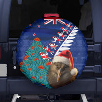 New Zealand Christmas Spare Tire Cover Kiwi Bird Santa and Silver Fern Funny Haka Dance LT03 - Polynesian Pride