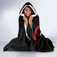 New Zealand Rugby Hooded Blanket Sporty Silver Fern Shape with Maori Tattoos LT03 - Polynesian Pride