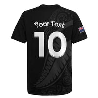 New Zealand Rugby Custom Rugby Jersey Sporty Silver Fern Shape with Maori Tattoos - Polynesian Pride