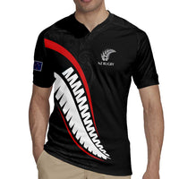 New Zealand Rugby Custom Rugby Jersey Sporty Silver Fern Shape with Maori Tattoos - Polynesian Pride