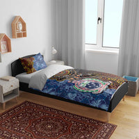 Samoa and Australia Together Bedding Set Kangaroo and Tribal Hibiscus Aboriginal Pattern LT03 - Polynesian Pride