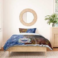 Samoa and Australia Together Bedding Set Kangaroo and Tribal Hibiscus Aboriginal Pattern LT03 - Polynesian Pride