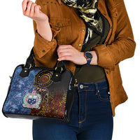 Samoa and Australia Together Shoulder Handbag Kangaroo and Tribal Hibiscus Aboriginal Pattern LT03 - Polynesian Pride