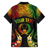 Personalised Pohnpei Independence Day Family Matching Tank Maxi Dress and Hawaiian Shirt Polynesian Tattoo and Plumeria Reggae Color LT03 - Polynesian Pride