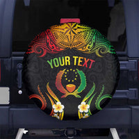 Personalised Pohnpei Independence Day Spare Tire Cover Polynesian Tattoo and Plumeria Reggae Color LT03 - Polynesian Pride