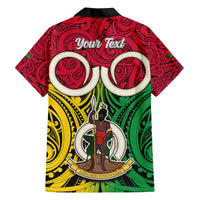 Personalised Vanuatu Family Matching Tank Maxi Dress and Hawaiian Shirt Pig Tusk Mix Maori Pattern and Namele Leaf LT03 - Polynesian Pride