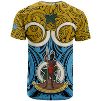 Vanuatu Sanma Province T Shirt Pig Tusk Mix Maori Pattern and Namele Leaf LT03 - Polynesian Pride