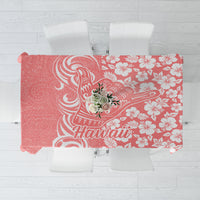 Hawaii Kauai Island Tablecloth Hibiscus Pattern Seamless Tribal Simple Pink Pastel LT03 Pink - Polynesian Pride