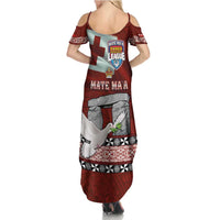 Mate Ma'a Tonga Family Matching Summer Maxi Dress and Hawaiian Shirt Haamonga a Maui and White Dove - Tongan Kupesi Ngatu LT03 - Polynesian Pride