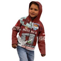 Mate Ma'a Tonga Kid Hoodie Haʻamonga ʻa Maui and White Dove - Tongan Kupesi Ngatu