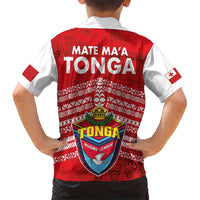 Mate Ma'a Tonga Family Matching Short Sleeve Bodycon Dress and Hawaiian Shirt Double White Dove and Kupesi Ngatu Art Tattoo LT03 - Polynesian Pride