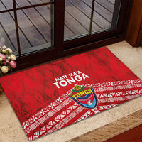 Mate Ma'a Tonga Rubber Doormat Douple White Dove and Kupesi Ngatu Art Tattoo